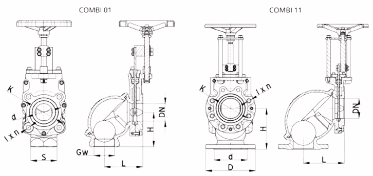 ball check vavlee with knife gate